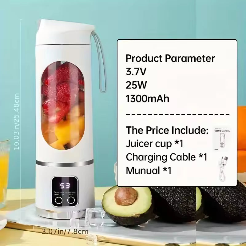 Portable Blender | USB Rechargeable Personal Blender for Shakes and Smoothies | Handheld Mini Juicer & Travel Mixer