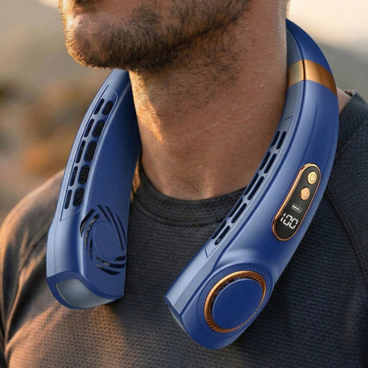 Portable Bladeless Neck Fan - Rechargeable Wearable Semiconductor AC, RetailArk