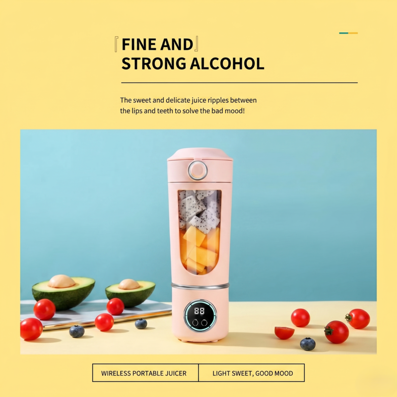 Portable Blender for Shakes and Smoothies | 700ML Mini Personal Juice Maker | 12-Blades Fast Mixing 2-in-1 Blender Bottle