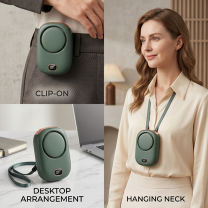 Portable Hanging Neck Fan | Mini Cooling Waist Fan | Bladeless USB Rechargeable Sports Cooler | Outdoor Sports & Travel