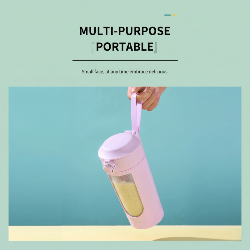 Portable Blender for Shakes and Smoothies | 700ML Mini Personal Juice Maker | 12-Blades Fast Mixing 2-in-1 Blender Bottle