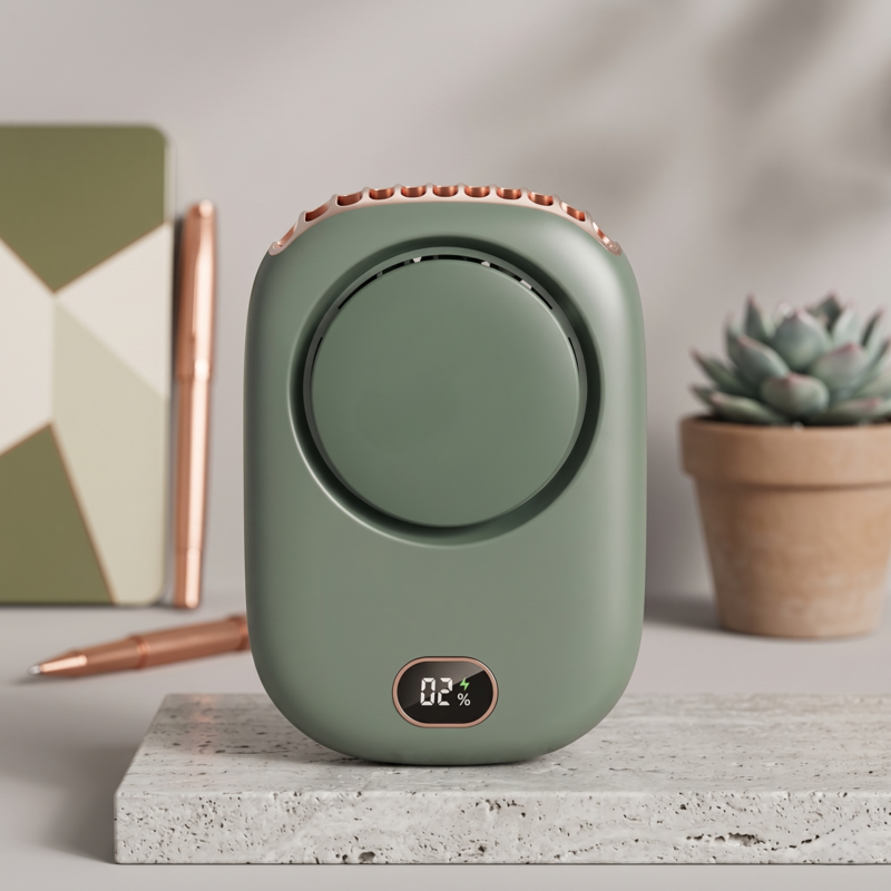 Portable Hanging Neck Fan | Mini Cooling Waist Fan | Bladeless USB Rechargeable Sports Cooler | Outdoor Sports & Travel