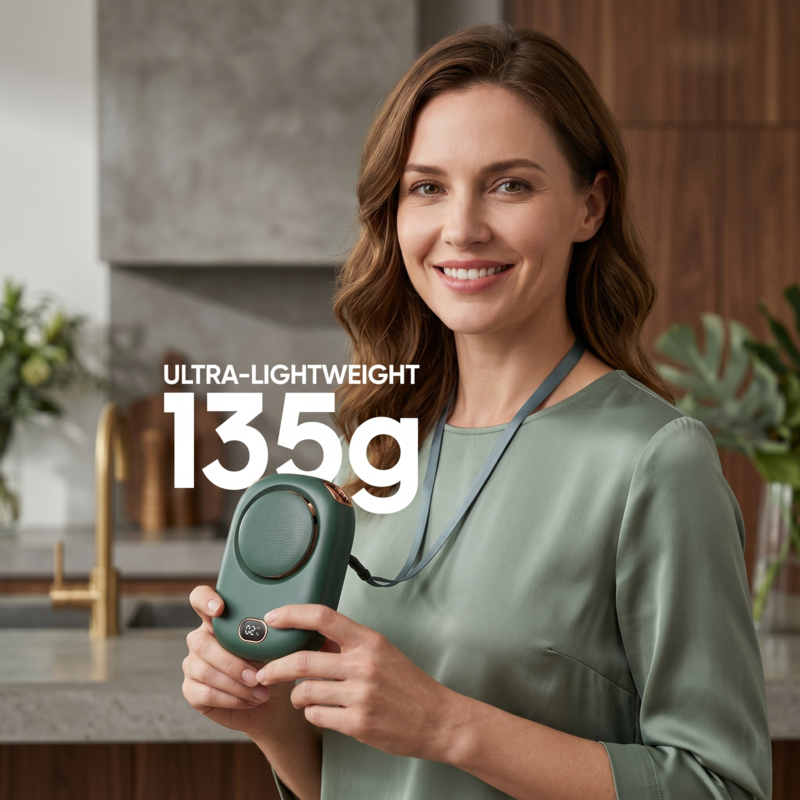 Portable Hanging Neck Fan | Mini Cooling Waist Fan | Bladeless USB Rechargeable Sports Cooler | Outdoor Sports & Travel