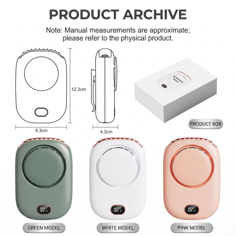 Portable Hanging Neck Fan | Mini Cooling Waist Fan | Bladeless USB Rechargeable Sports Cooler | Outdoor Sports & Travel