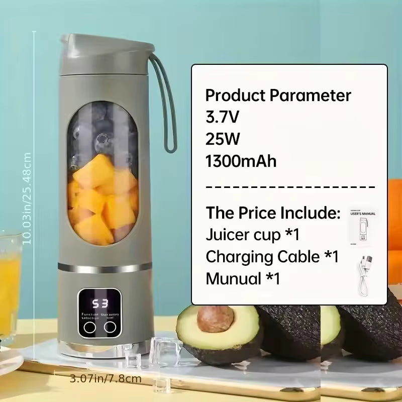 Portable Blender | USB Rechargeable Personal Blender for Shakes and Smoothies | Handheld Mini Juicer & Travel Mixer