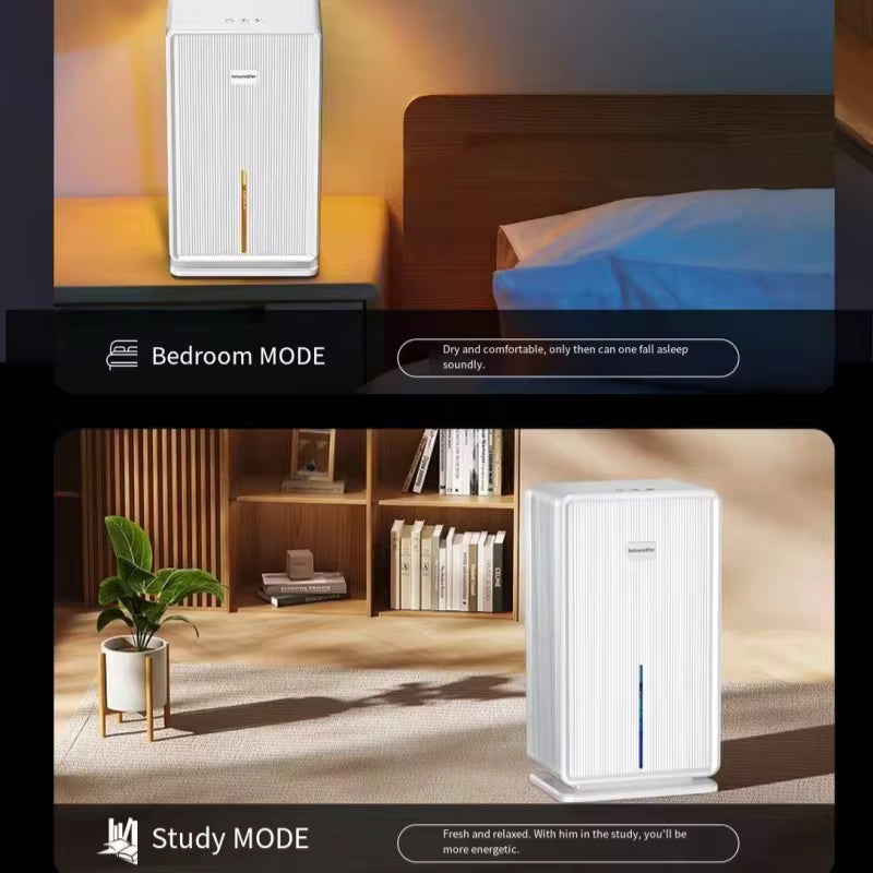 Electric Compressor Dehumidifier for Basement | High-Capacity Bathroom Dehumidifier | Powerful Air Dryer for Mould & Drying Clothes