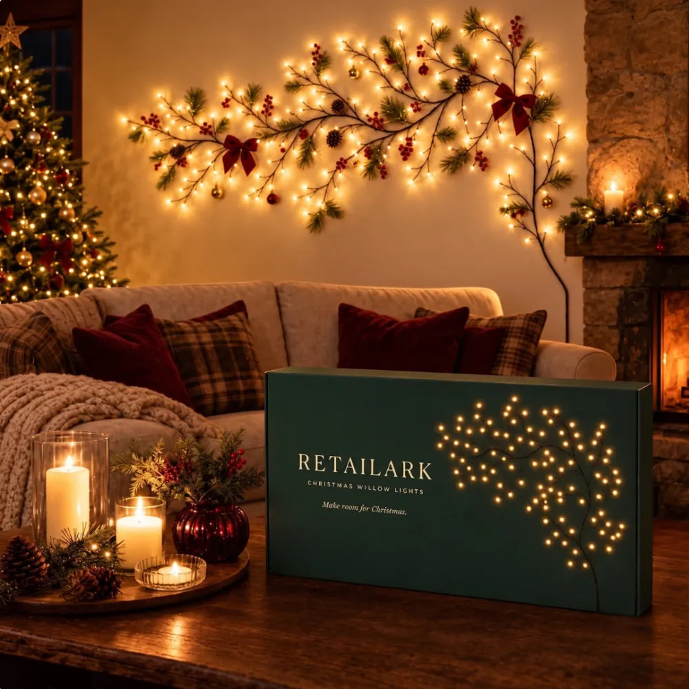 RetailArk Willow Lights™ | 144-LED Bendable Willow Vine Wall Decor