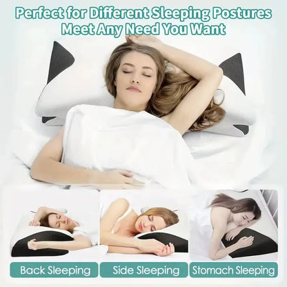 Butterfly Ergonomic Cervical Neck Pillow | Best Memory Foam Pillow for Neck Pain Relief | Orthopedic Contour Bed Pillow | Slow Rebound Support