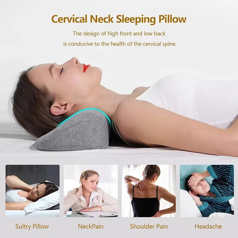 Cervical Pillow for Neck Pain Relief | Ergonomic Memory Foam Contour Pillow | Orthopedic Neck Support for Side Sleepers