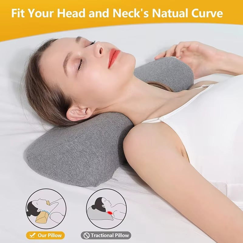 Cervical Pillow for Neck Pain Relief | Ergonomic Memory Foam Contour Pillow | Orthopedic Neck Support for Side Sleepers
