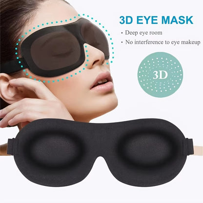 3D Contoured Sleep Eye Mask | 100% Light Blocking Blackout Mask | Best Eye Mask for Sleeping, Travel & Yoga