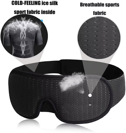 3D Sleep Eye Mask | 100% Light Blockout Sleeping Mask | Soft Padded 3D Eye Shade & Blindfold