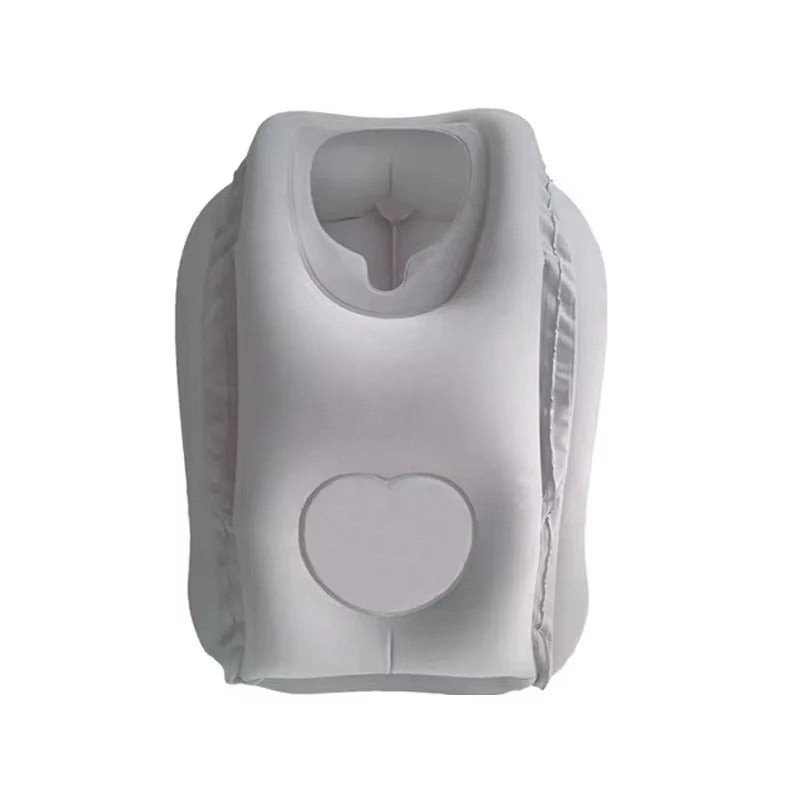 Inflatable Travel Pillow | Neck Pillow with Chin Support for Airplane | Ergonomic Portable Neck Support for Car & Office