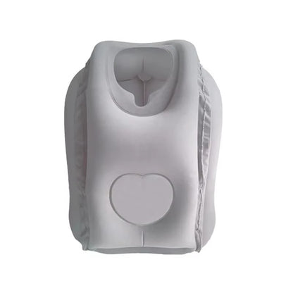 Inflatable Travel Pillow | Neck Pillow with Chin Support for Airplane | Ergonomic Portable Neck Support for Car & Office