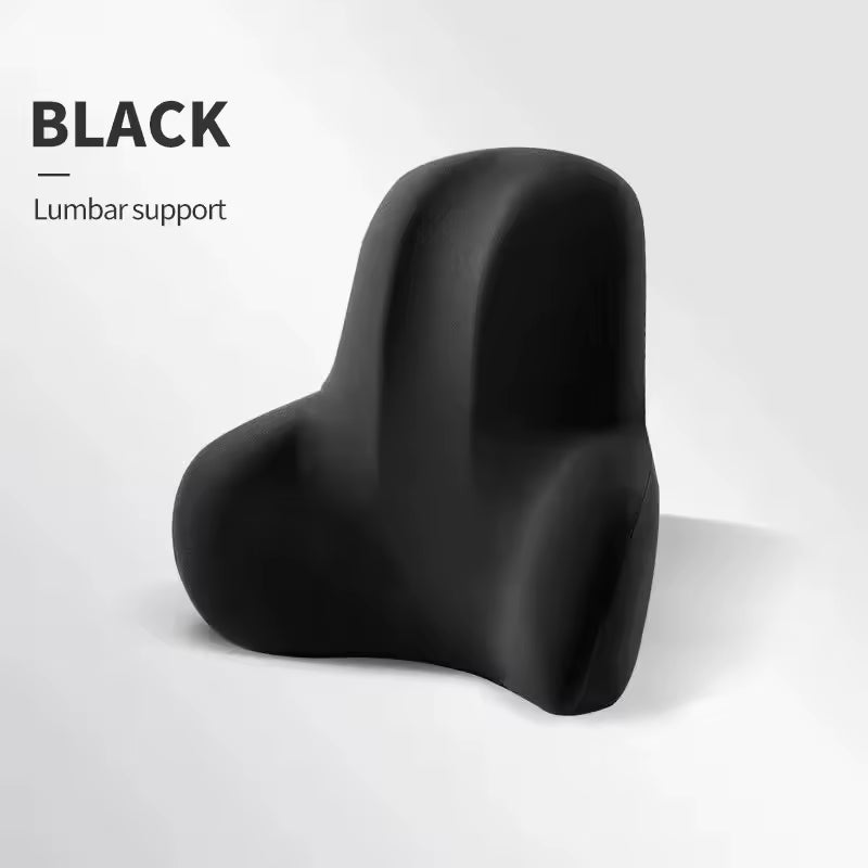 Car Memory Foam Neck Pillow | Lumbar Support Backrest Cushion | Ergonomic Car Headrest for Neck Pain Relief