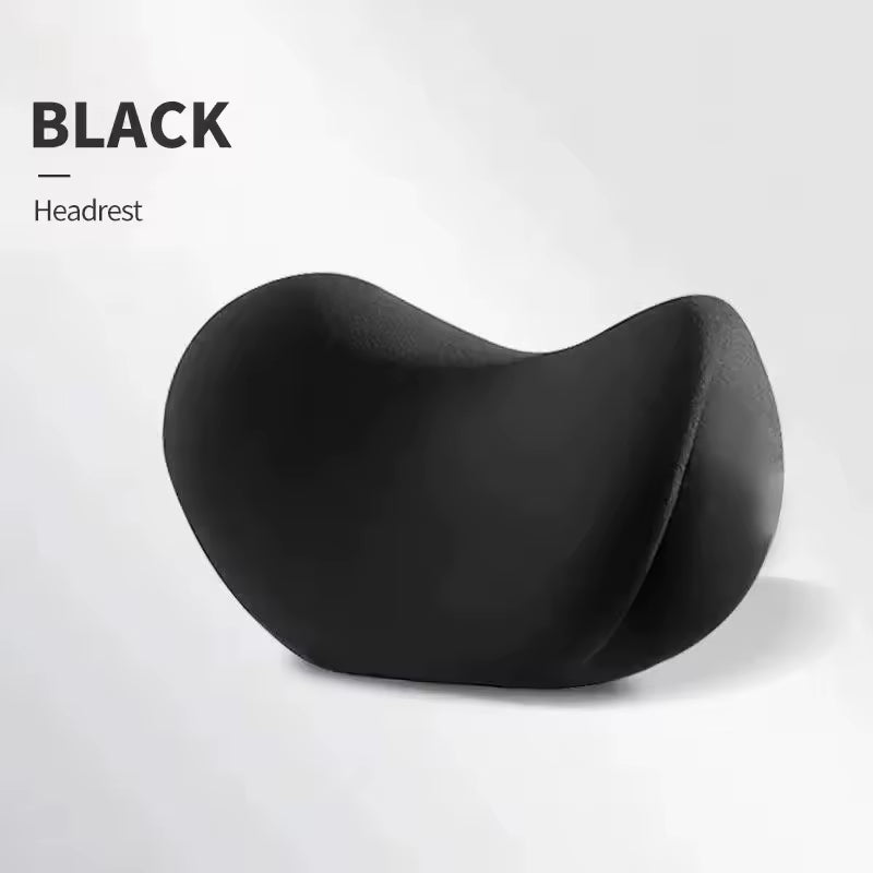 Car Memory Foam Neck Pillow | Lumbar Support Backrest Cushion | Ergonomic Car Headrest for Neck Pain Relief
