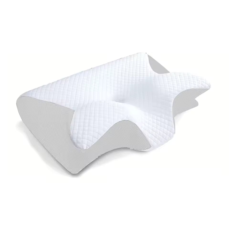 Butterfly Ergonomic Cervical Neck Pillow | Best Memory Foam Pillow for Neck Pain Relief | Orthopedic Contour Bed Pillow | Slow Rebound Support