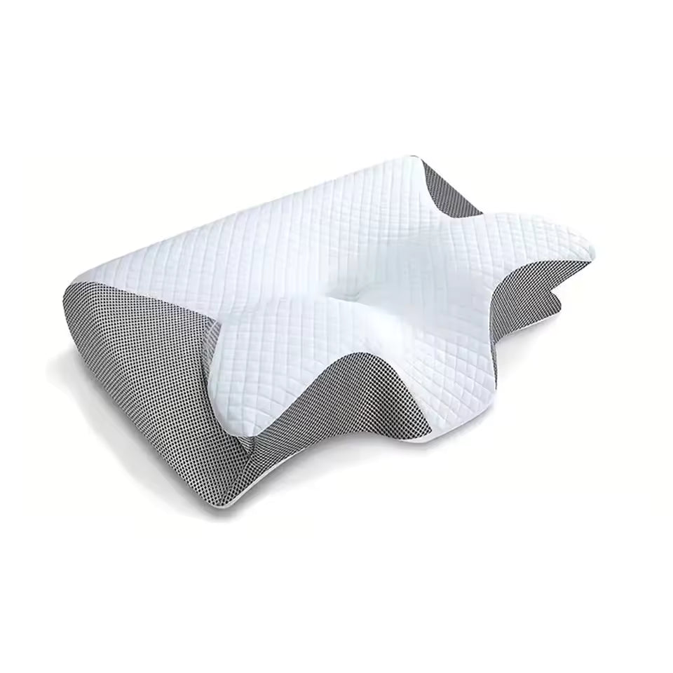 Butterfly Ergonomic Cervical Neck Pillow | Best Memory Foam Pillow for Neck Pain Relief | Orthopedic Contour Bed Pillow | Slow Rebound Support