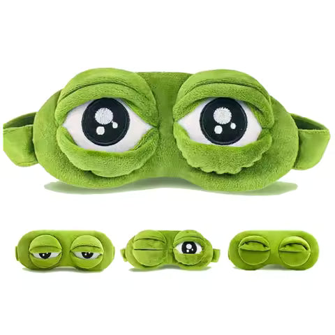 3D Frog Sleep Mask | Sleep Eye Mask for Sleeping | Soft Cartoon Blindfold for Travel & Office | Natural Sleeping Eyeshade for Men & Women