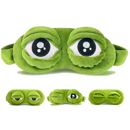 3D Frog Sleep Mask | Sleep Eye Mask for Sleeping | Soft Cartoon Blindfold for Travel & Office | Natural Sleeping Eyeshade for Men & Women