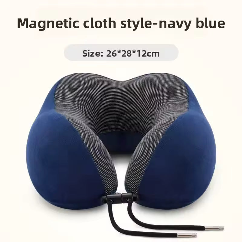 Memory Foam Neck Pillow | U-Shaped Travel Airplane Pillow | Cervical Neck Pain Relief | Ergonomic Soft Sleeping Pillow