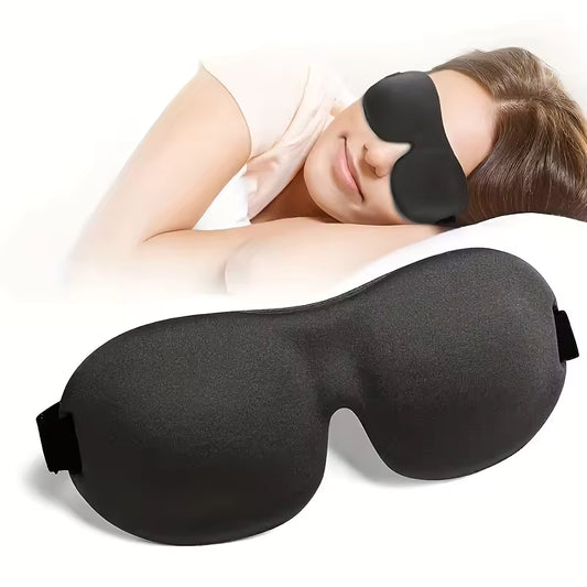 3D Contoured Sleep Eye Mask | 100% Light Blocking Blackout Mask | Best Eye Mask for Sleeping, Travel & Yoga