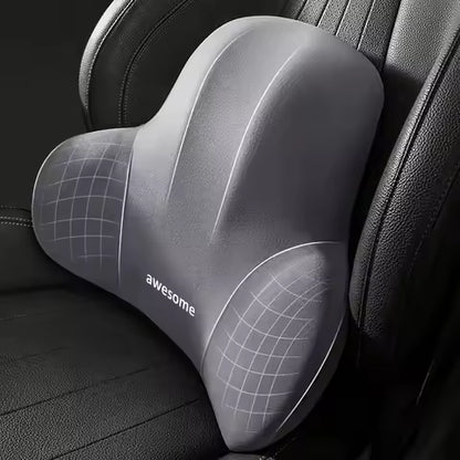 Car Memory Foam Neck Pillow | Lumbar Support Backrest Cushion | Ergonomic Car Headrest for Neck Pain Relief