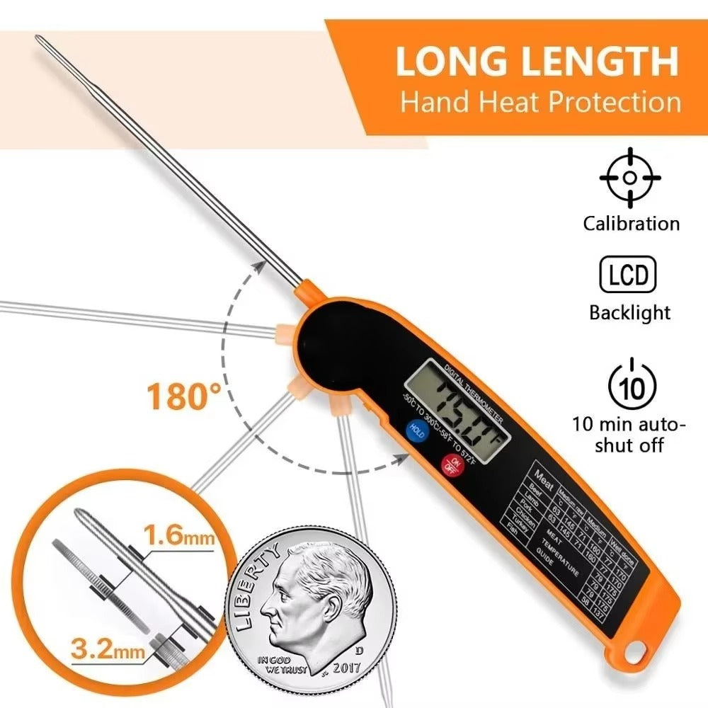 Digital Meat Thermometer for Cooking | Steak & BBQ Food Probe | Kitchen Electronic Oven Thermometer
